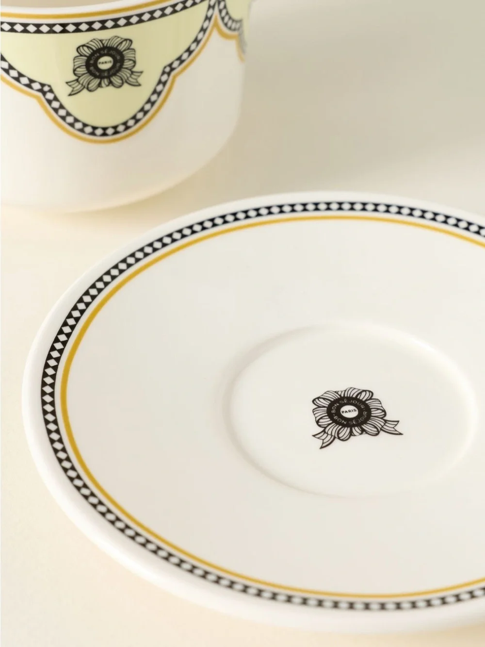 Anthropologie Louella Stoneware Mug & Saucer